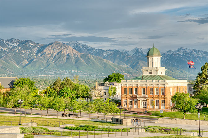 City hall in small utah town