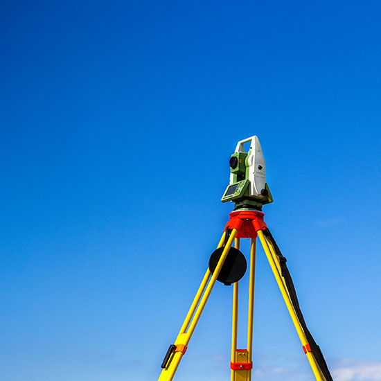 Surveying device setup and ready to go.