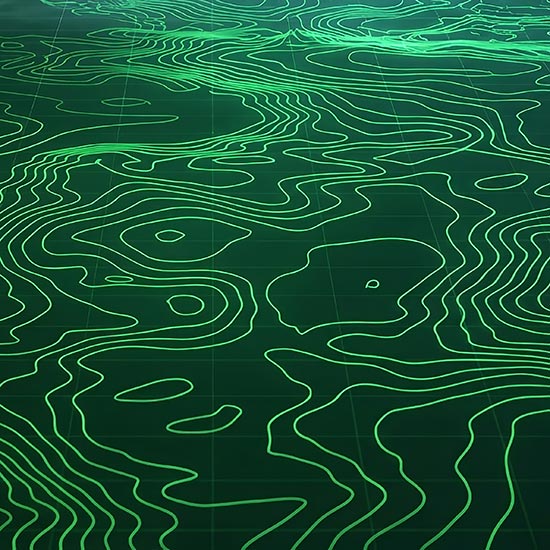 Topographical map lines